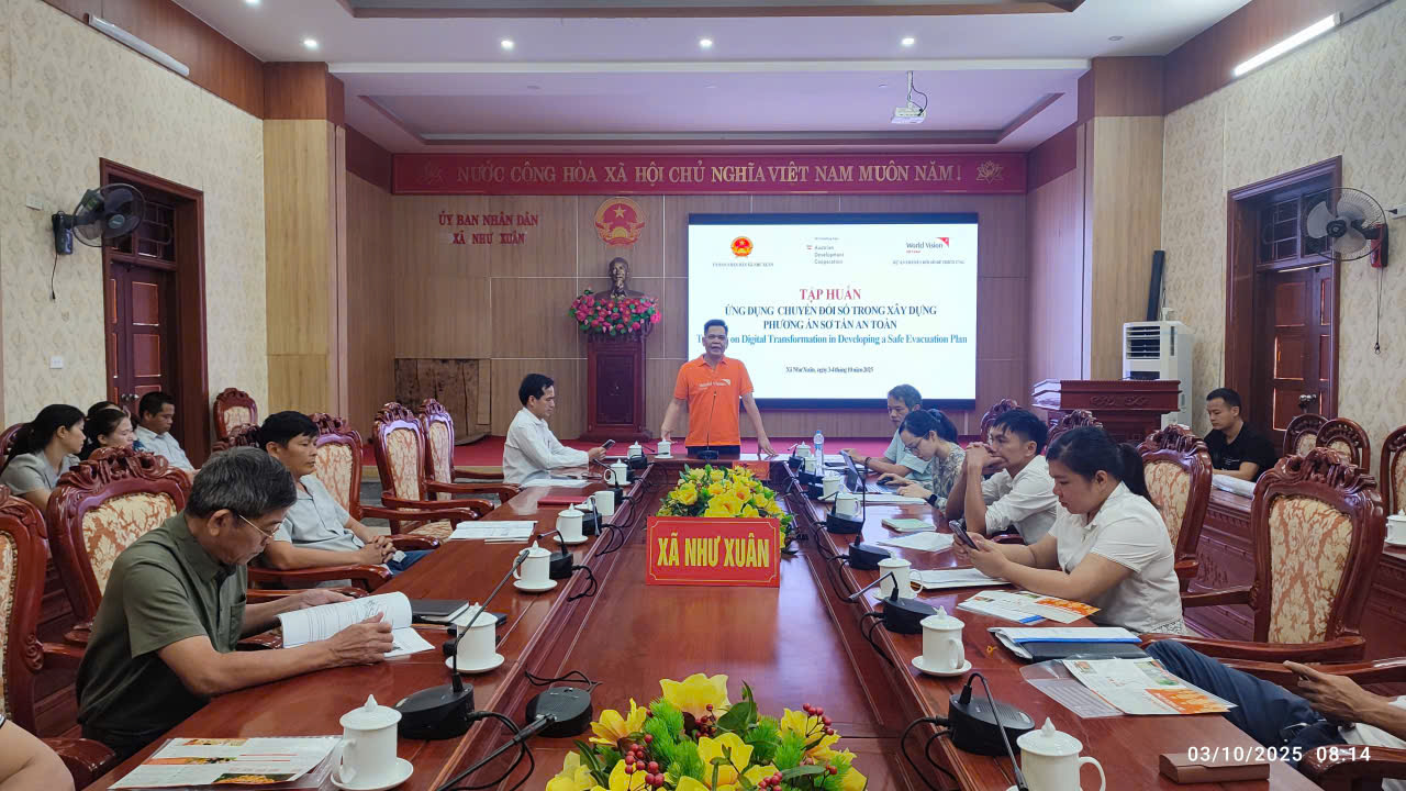 Đẩy mạnh chuyển đổi số trong công tác Phòng chống Thiên tai tại các xã Hóa Quỳ, Thanh Phong và Như Xuân