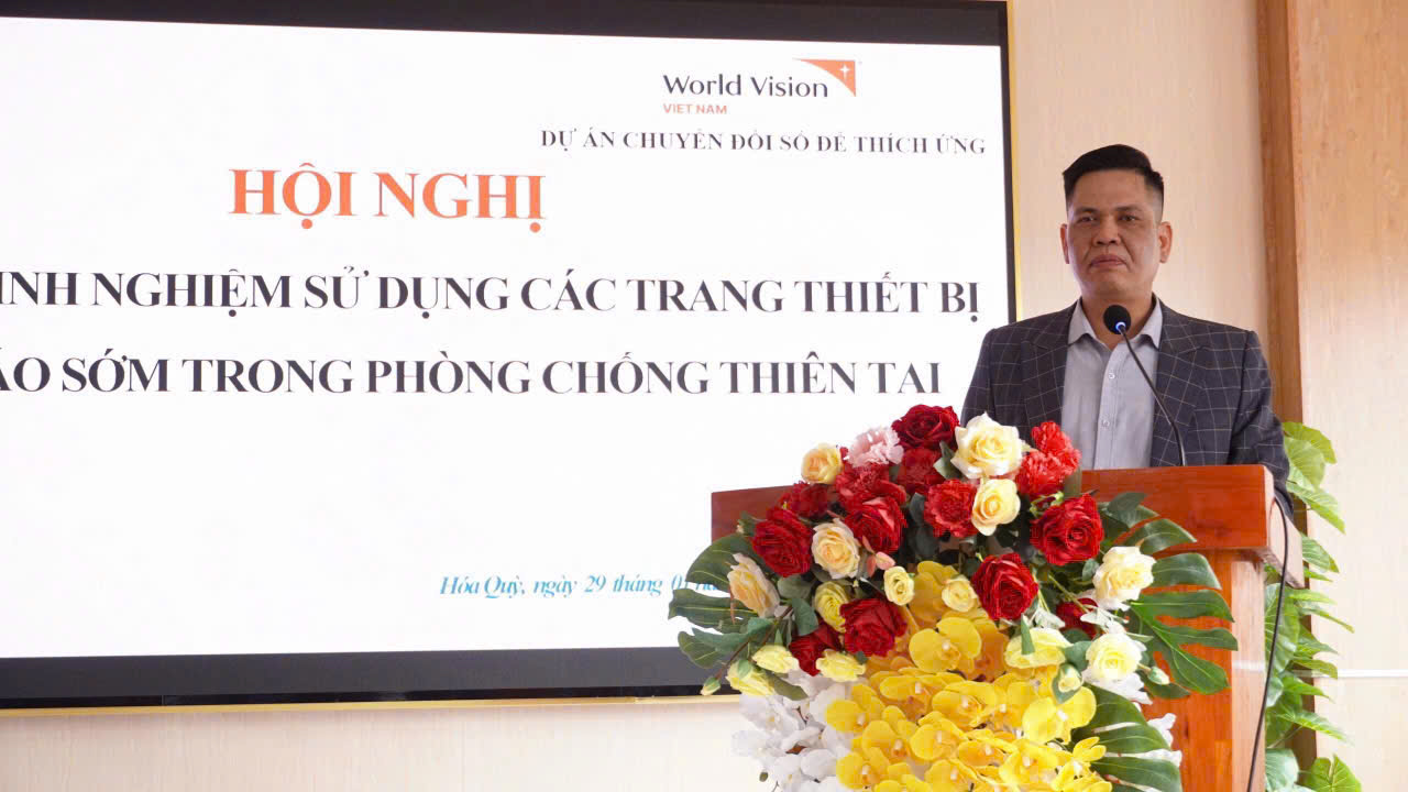 Hội nghị chia sẻ kinh nghiệm sử dụng các trang thiết bị cảnh báo sớm trong phòng chống thiên tai.