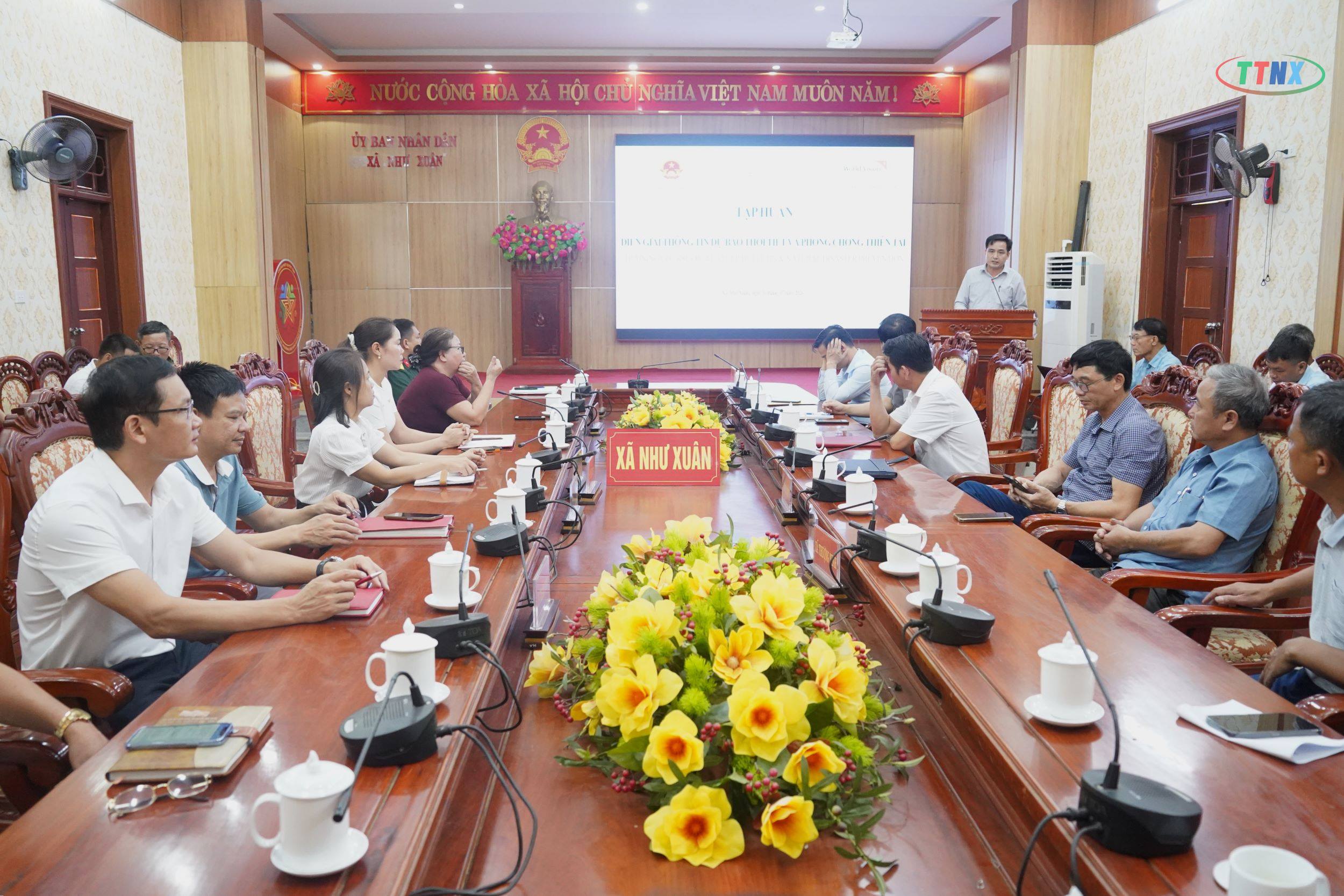 Xã Như Xuân tổ chức tập huấn Diễn giải thông tin dự báo thời tiết và phòng, chống thiên tai năm 2026