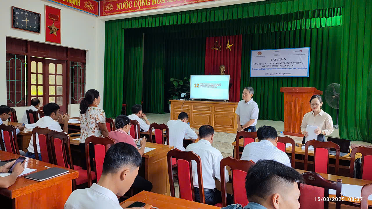 Tập huấn ứng dụng công nghệ số trong xây dựng phương án sơ tán dân an toàn
